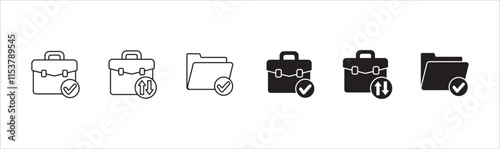 Task icon. Job icon. Icons compatible for checklist, work, document, file, assignment, appointment, to do, list, accounting, business and management.