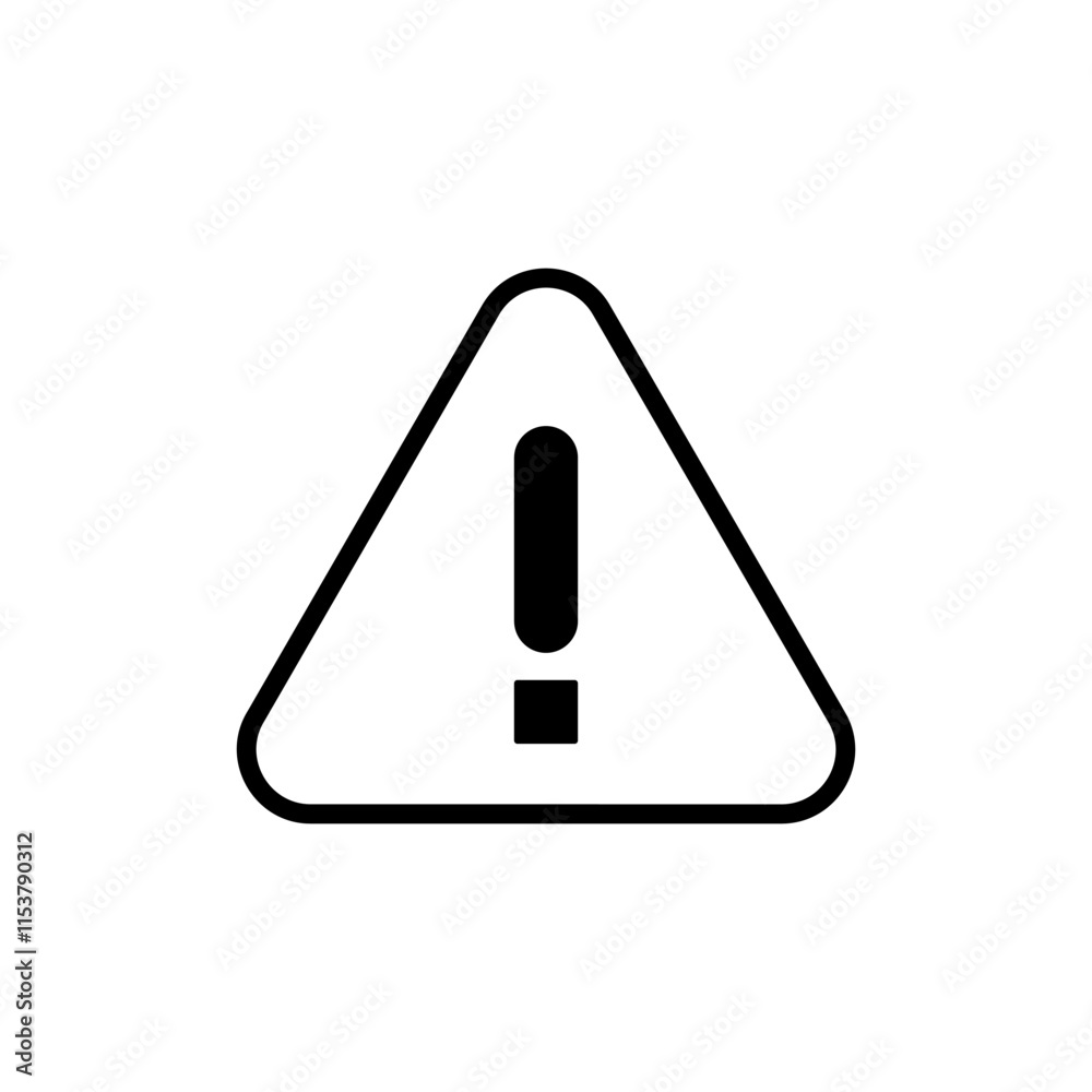 Exclamation danger icon vector. attention sign and symbol. attention sign Exclamation danger icon vector. attention sign and symbol. attention sign