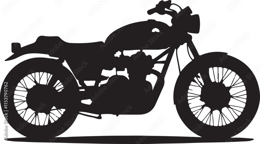 Fototapeta premium silhouette of a motorcycle