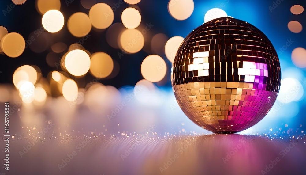 Fototapeta premium Disco Ball with Bokeh Lights