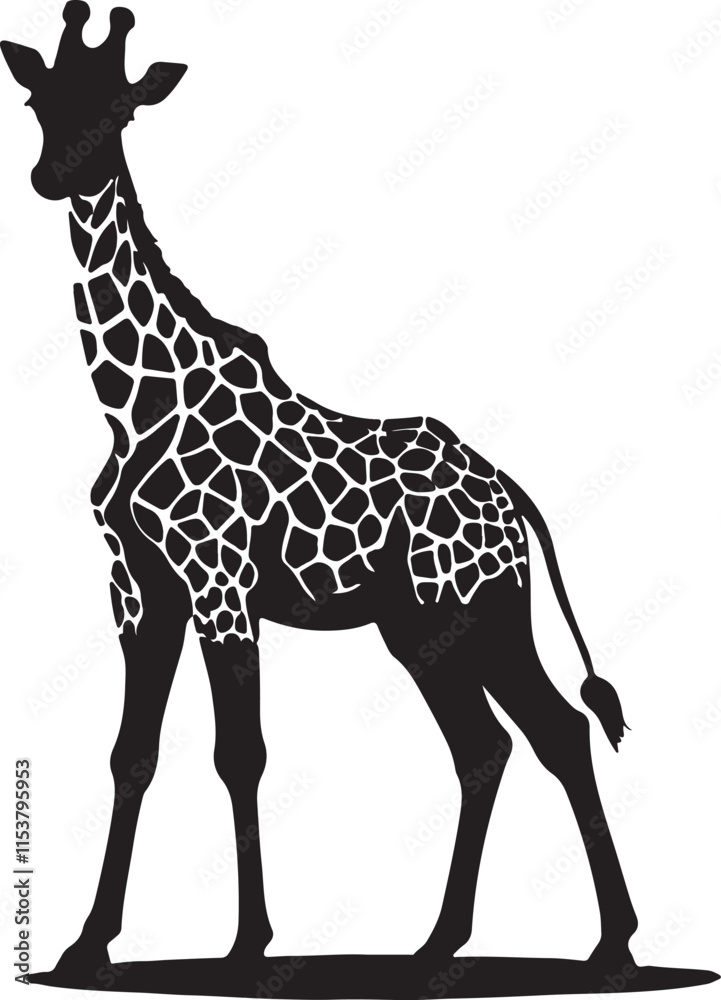 Obraz premium giraffe silhouette vector