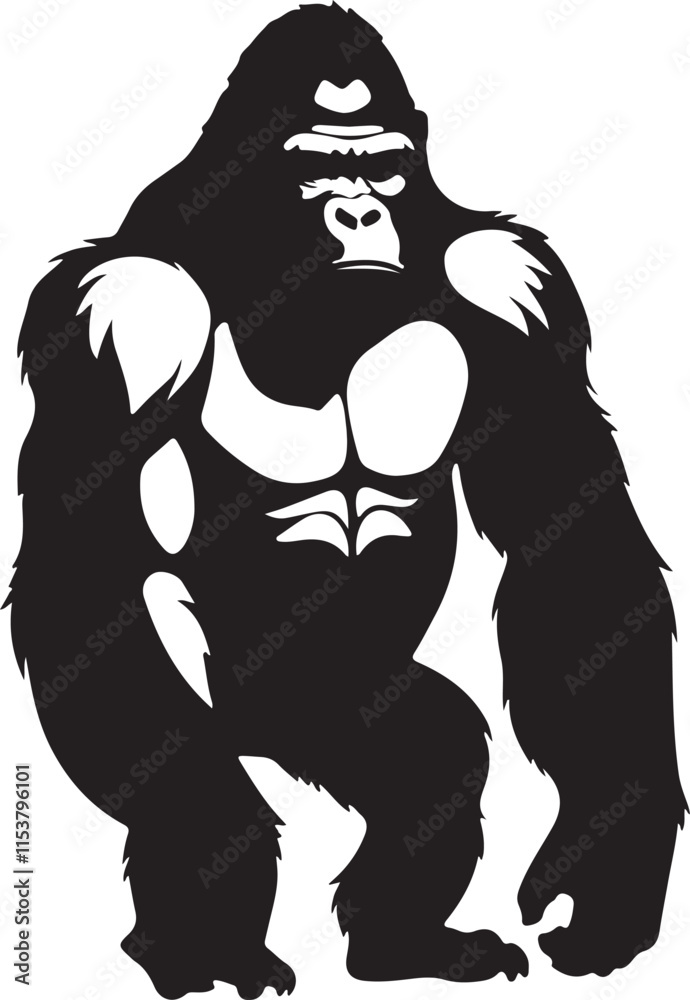 Fototapeta premium Animal silhouette gorilla