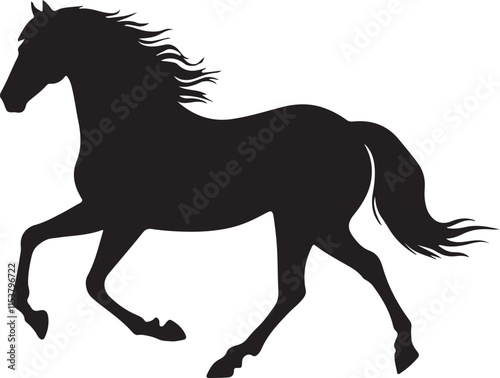 horse silhouette vector