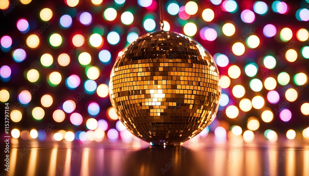 Fototapeta premium Disco Ball With Colorful Lights