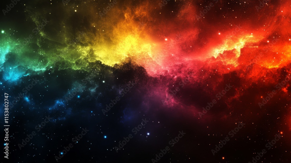 Naklejka premium Vibrant Abstract Colorful Space Background