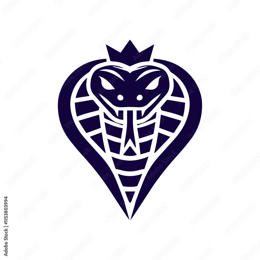 Obraz premium modern style viper snake head logo.