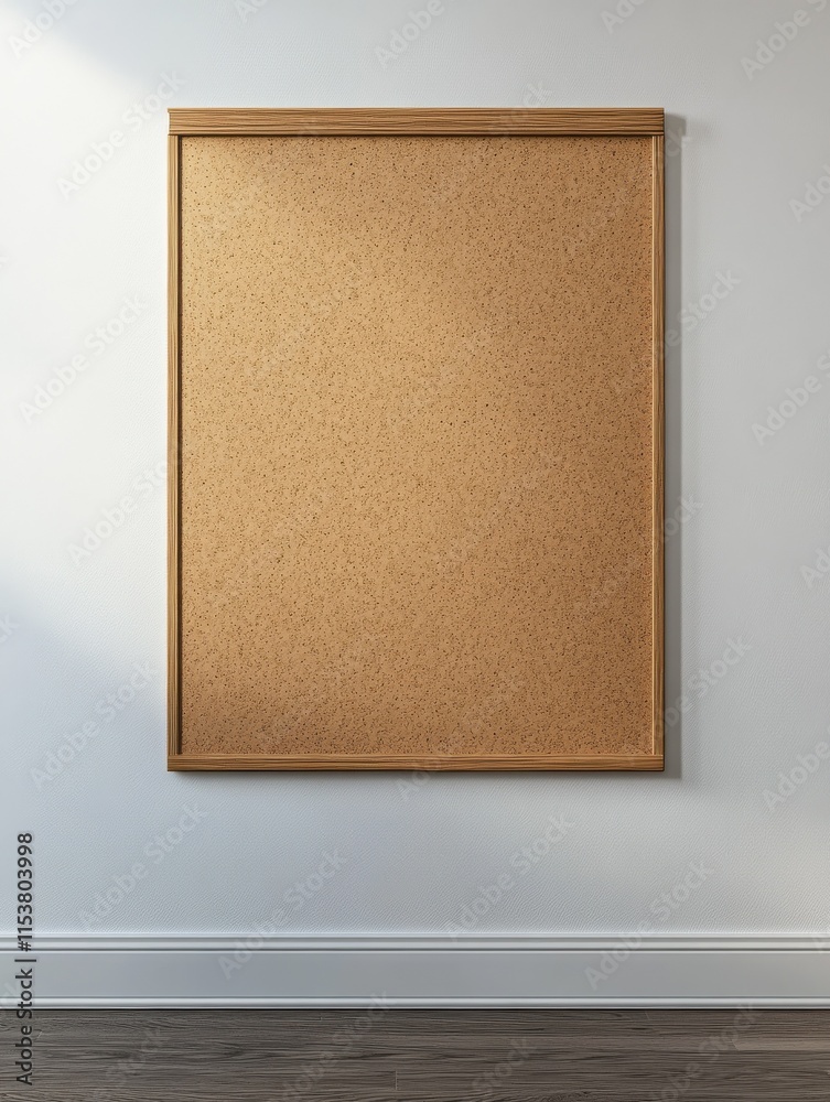 Fototapeta premium Big bulletin board on the white wall