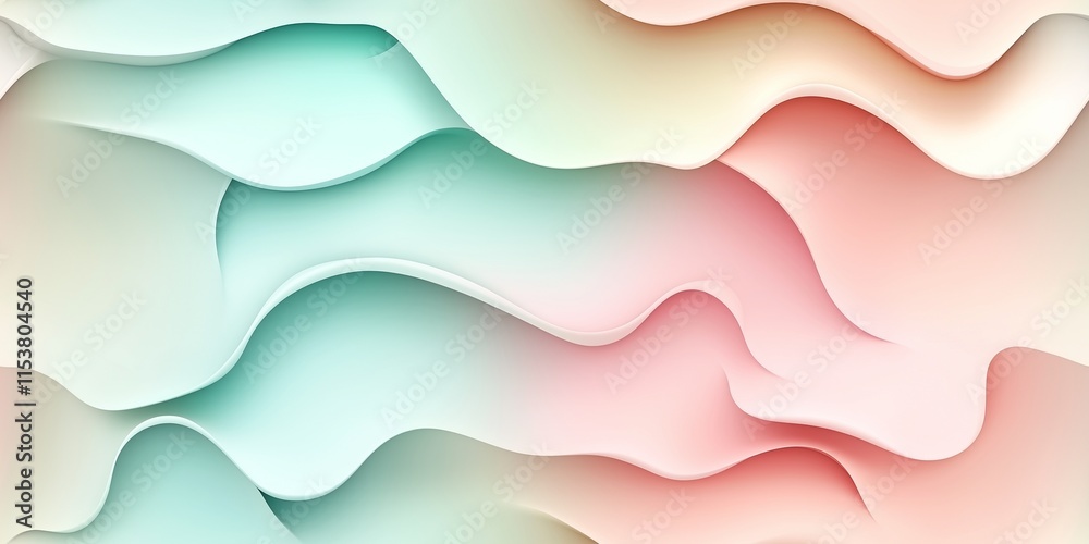 Layered pastel abstract waves background. Layered pastel abstract waves background.
