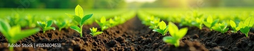 Farm crops growing with nitrogen phosphate and potassium, farm, planting, crops photo