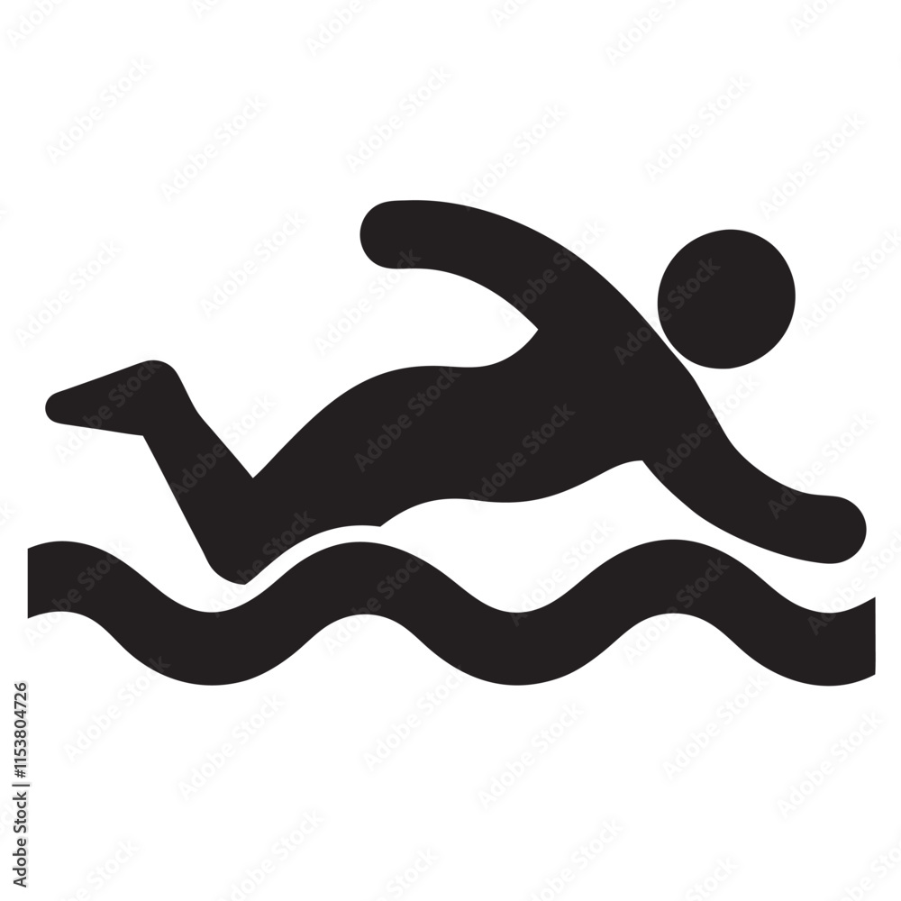 Obraz premium Swimming icon