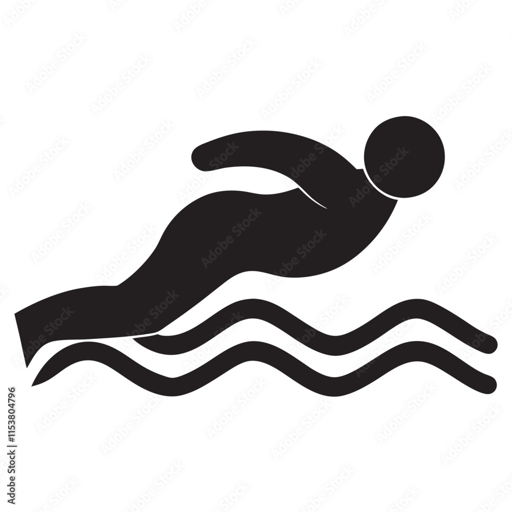 Obraz premium Swimming icon 