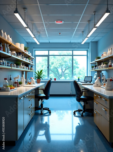 Interior of a science lab classroom new image 
