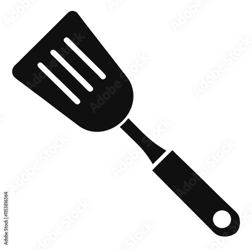 Black Silhouette Spatula Flat Blade Icon