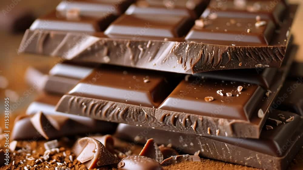 close-up of chocolate on a gray background