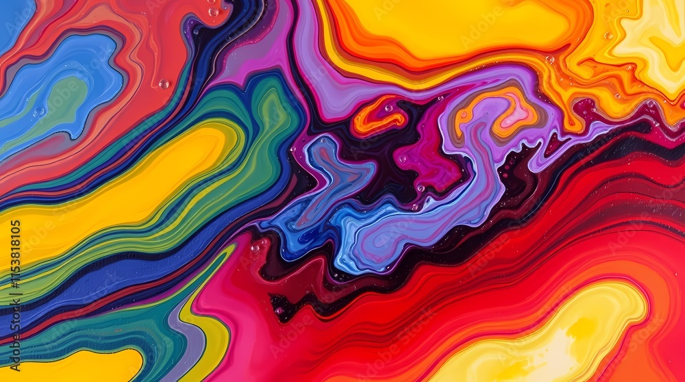 Abstract Oil Background with Flowing Textures and Vibrant Colors Abstract Oil Background with Flowing Textures and Vibrant Colors
