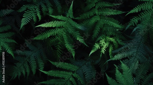 Modern Tropical Fern Poster Background with Minimalist Greenery Design