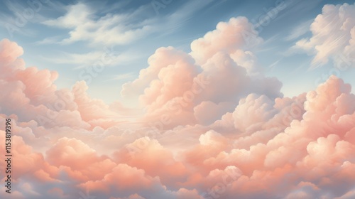 Dreamy Pastel Cloud Poster Background with Serene Gradients