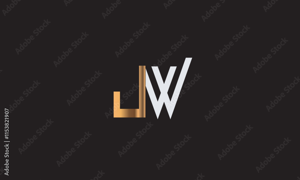 JW, WJ, W, J Abstract Letters Logo Monogram JW, WJ, W, J Abstract Letters Logo Monogram