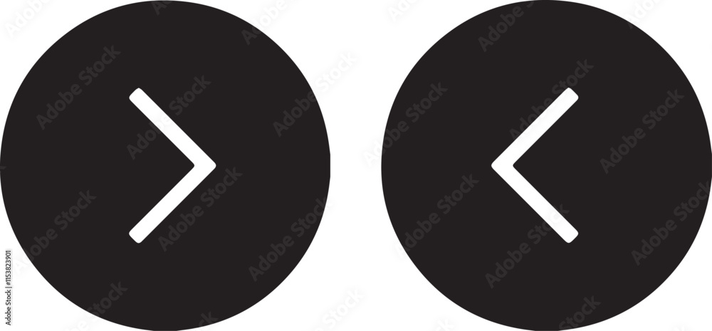 Play button icon. Right arrow vector icon in black Play button icon. Right arrow vector icon in black