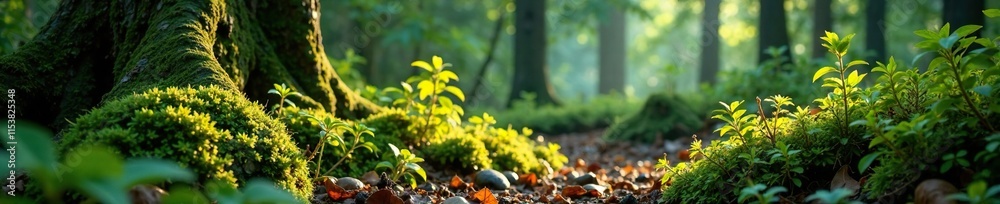 Fragrant forest floor with frankincense trees, forest ambiance, lichen, resinous sap Fragrant forest floor with frankincense trees, forest ambiance, lichen, resinous sap