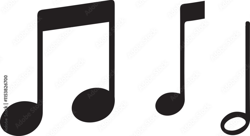 Icon set of music note melody notes key composition musical song Musical Note Icons Music note symbols with Vector illustration. Icon set of music note melody notes key composition musical song Musical Note Icons Music note symbols with Vector illustration.