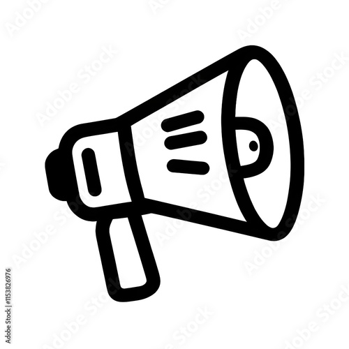 megaphone icon on white background, megaphone, megafono, megafone, megafon  