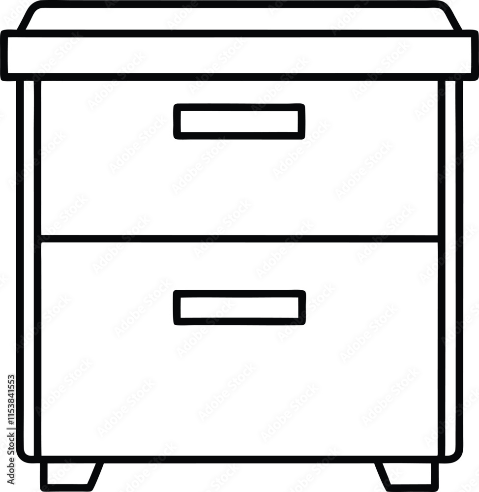 filing cabinet icon line art, illustration of a cabinet filing cabinet icon line art, illustration of a cabinet
