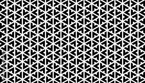 Black and white seamless geometric pattern with triangular shape for sporty background and jersey design. Fully editable vector element. Vector Format Illustration 