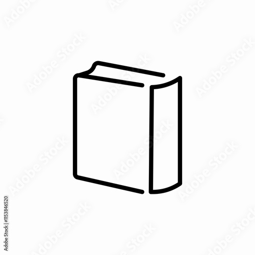 hardcover book icon sign vector