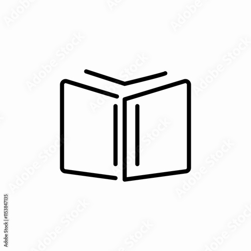 open book cover icon sign vector