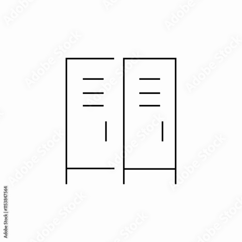 school storage cells icon sign vector