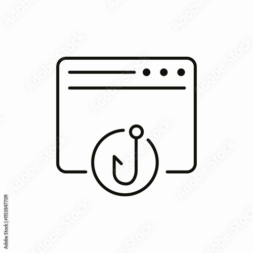 web fishing fraud icon sign vector