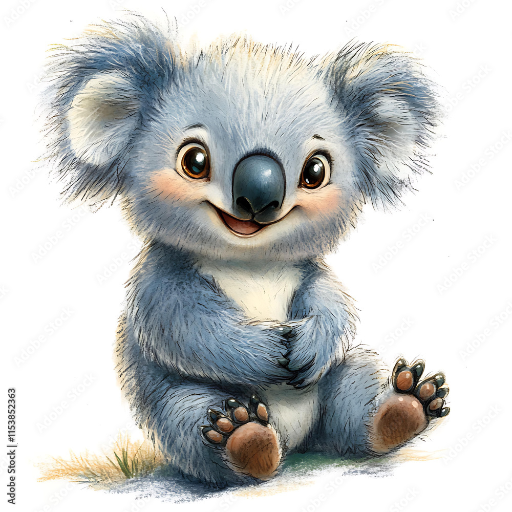 Obraz premium Cute Koala Watercolor Illustration