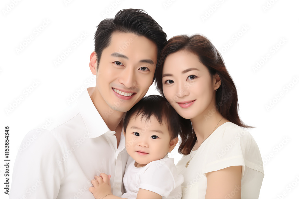 Portrait of a Smiling Asian Family on Transparent Background - Ideal Illustration for Creative Projects, Advertisements, Cultural Content, or Campaigns Promoting Diversity and Family Unity. PNG cut. Portrait of a Smiling Asian Family on Transparent Background - Ideal Illustration for Creative Projects, Advertisements, Cultural Content, or Campaigns Promoting Diversity and Family Unity. PNG cut.
