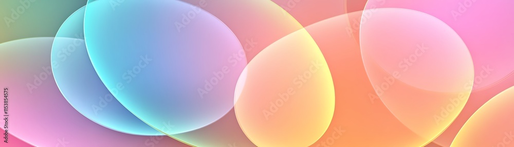 Obraz premium Colorful abstract shapes with soft gradients creating a soothing artistic backdrop.
