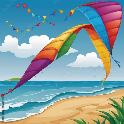 Adventurous Paragliding Vector Art: How to Create Stunning Paragliding Illustrations in Adobe Illustrator, Featuring Extreme Sports, Skydiving, and Thrilling Outdoor Activities