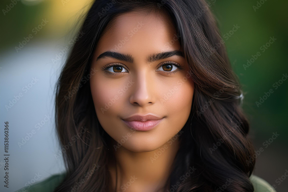Captivating and Alluring Young Woman with Striking Features Captivating and Alluring Young Woman with Striking Features