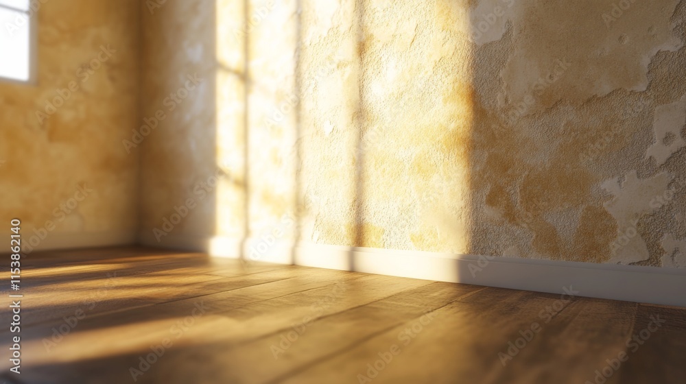 Soft Light on Clean Textured Wall in Room Soft Light on Clean Textured Wall in Room