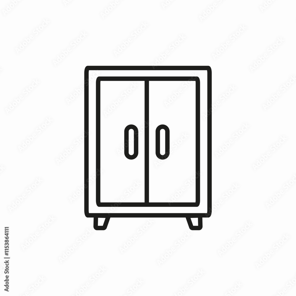 wardrobe cabinet icon sign vector wardrobe cabinet icon sign vector
