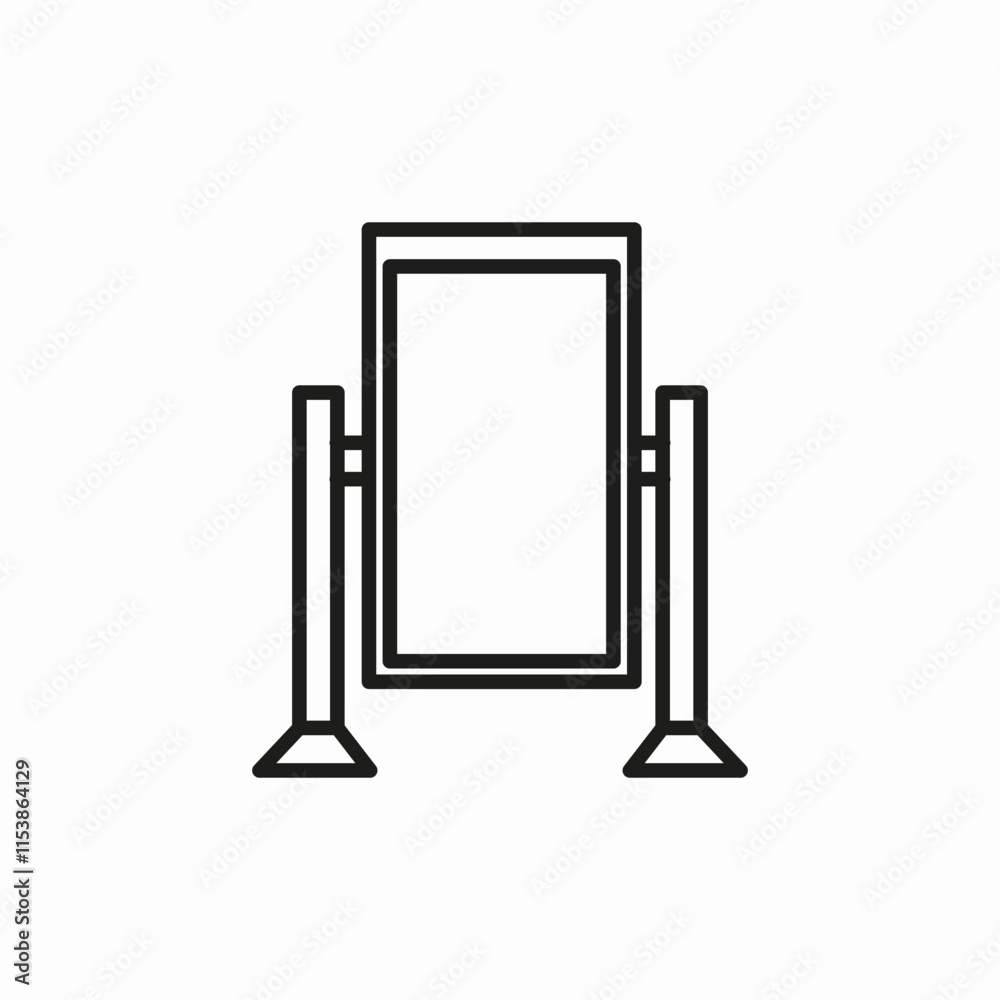 wardrobe mirror icon sign vector wardrobe mirror icon sign vector