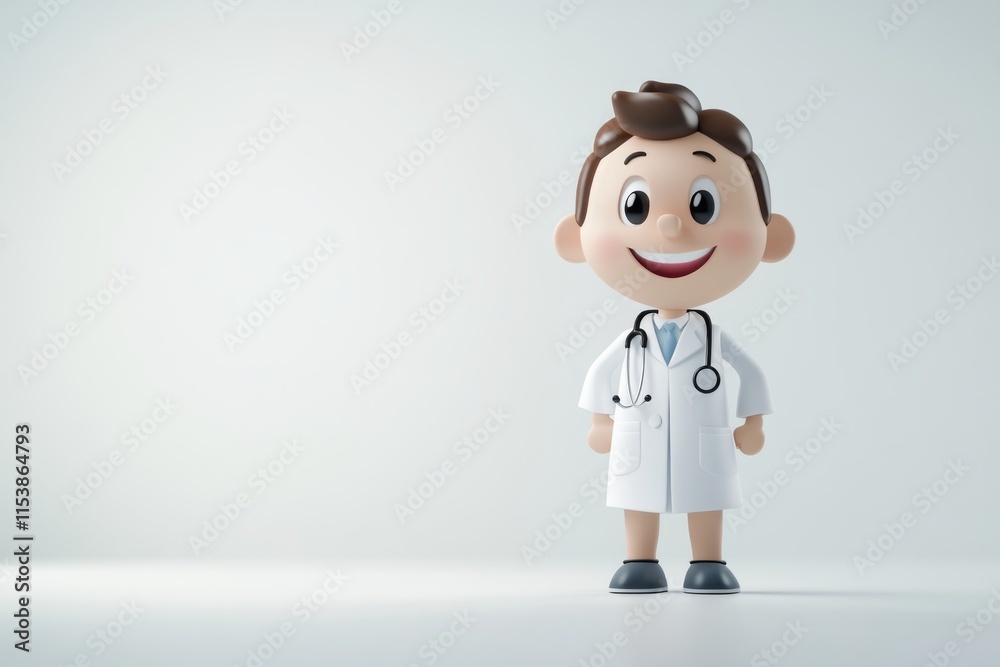 Bright 3D Cartoon Doctor Illustration Bright 3D Cartoon Doctor Illustration