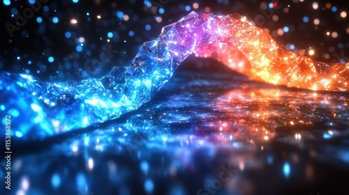 Post Quantum Cryptography Ai singularity Chromie squiggle rendering Latent space Psilocybin therapy Motion array Pulse Chain Riverlane Second state Abstract glowing blue and orange light waves flowin