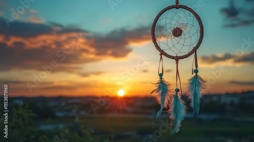 Bohemian dreamcatcher art Handcrafted beauty adds soulful touch photo