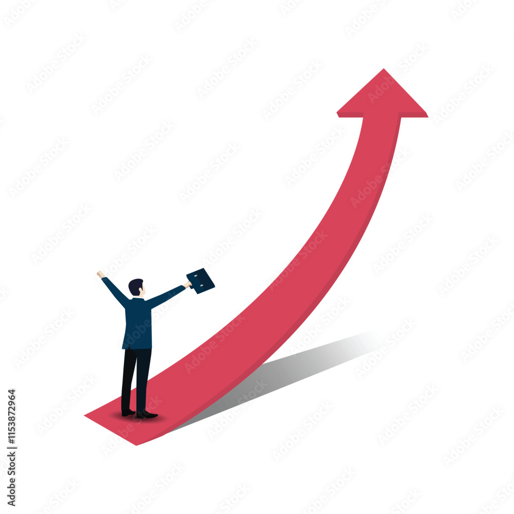 Businessman success and leadership creative concept. Businessman success and leadership creative concept.