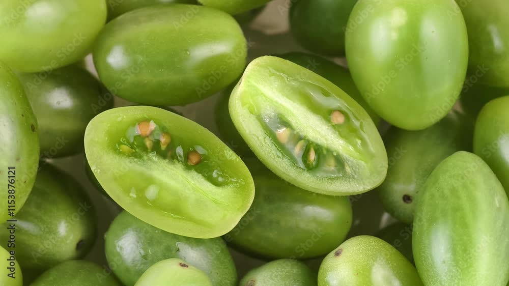 Close-up of green tomatoes Close-up of green tomatoes