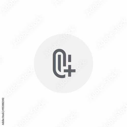 add attachment icon sign vector