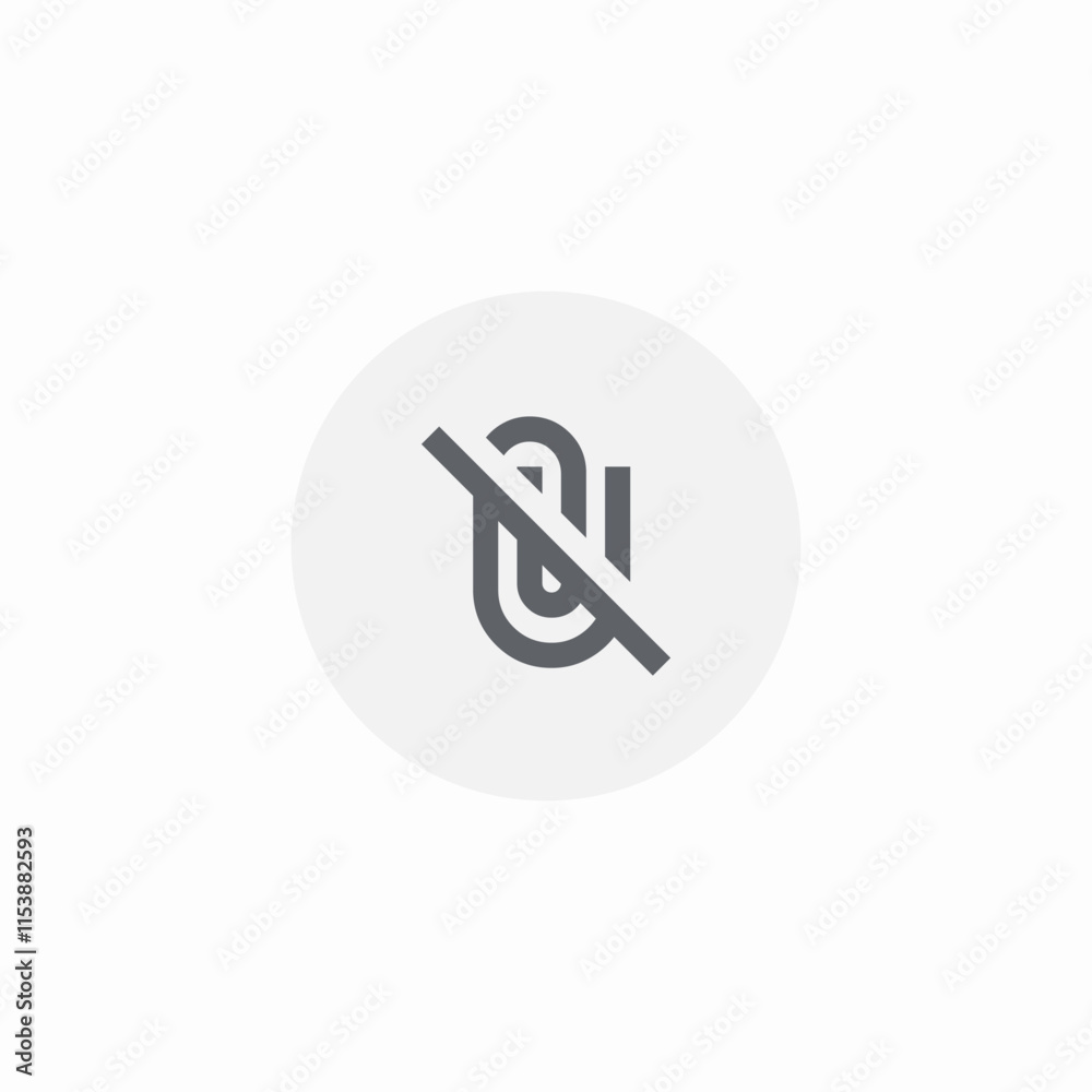 attachment turned off icon sign vector attachment turned off icon sign vector