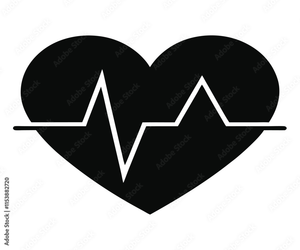 Ending Heartbeat Monitor Silhouette Image Ending Heartbeat Monitor Silhouette Image