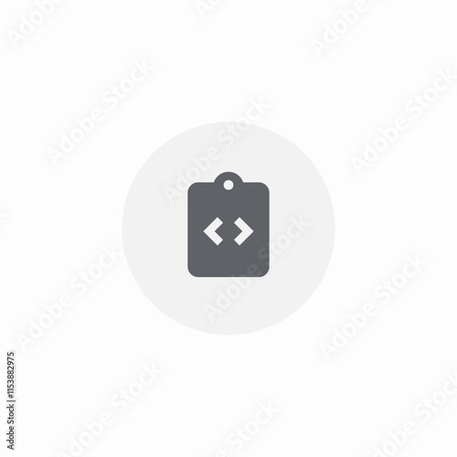 clipboard code icon sign vector