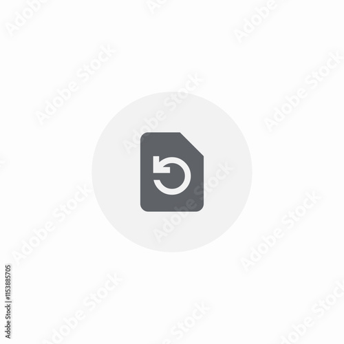 restore file icon sign vector